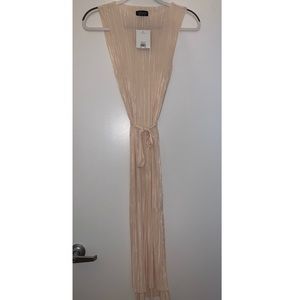 Pearlescent tie waist midi dress 2